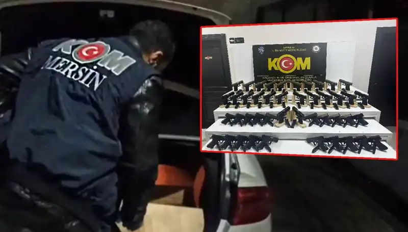 Mersin'de Şoke Eden Buluntu: Otomobil Değil, Tam Bir Silah Deposu!