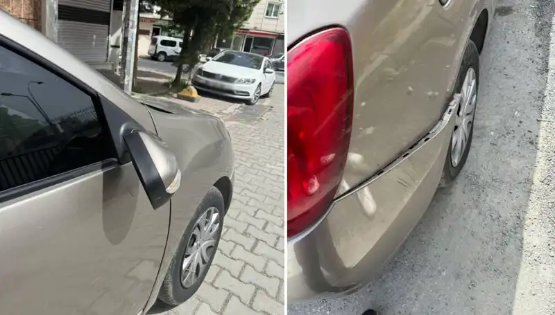 Motosikletli Maganda, Otomobil Aynamı Kırarak Mahalleyi Tehdit Etti!