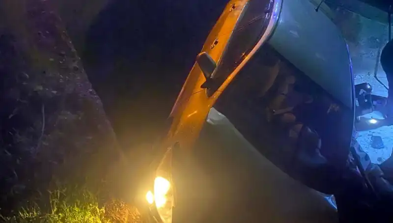 Adana'da Otomobil Sharampele Devrildi: İki Yaralı, Araç Hasar Gördü