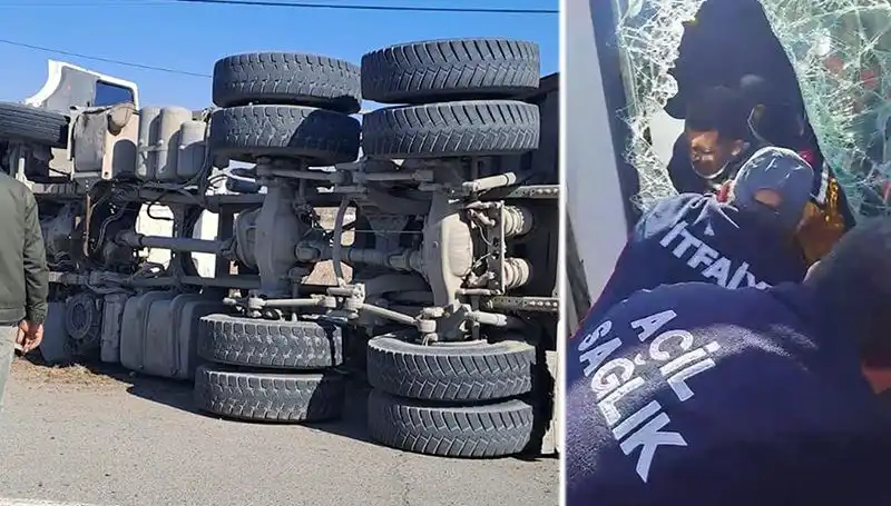 Virajı Alamayan Kamyon Dehşet Saçtı: Feci Kaza Detayları
